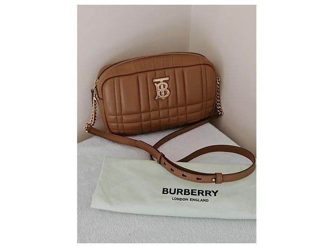 Bolsa Lola Burberry camel de couro Camelo - vista 13