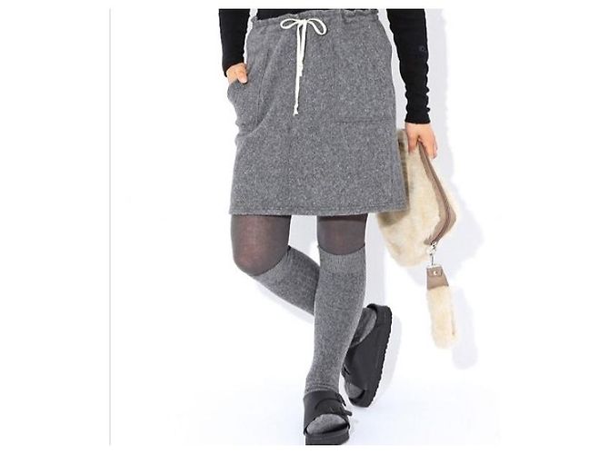 Autre Marque Falda NEWYORKER orslow Falda de mezcla de lana Gris - vista 3