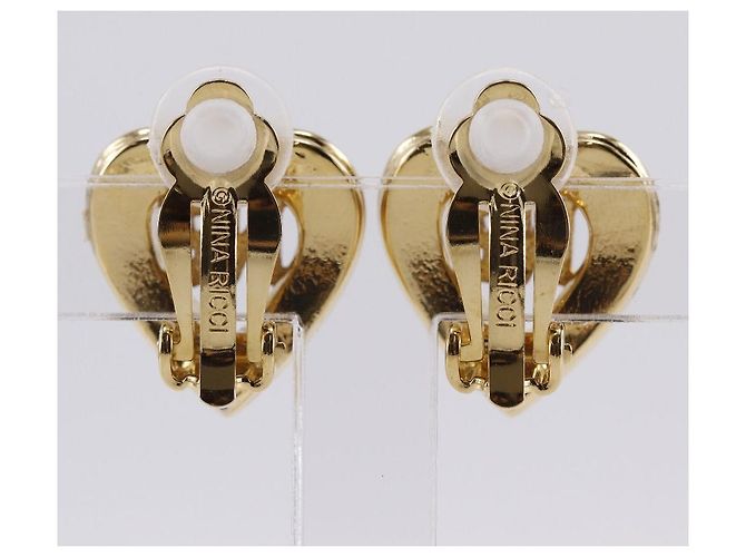 Autre Marque Orecchini logo cuore Nina Ricci D'oro - vista 3