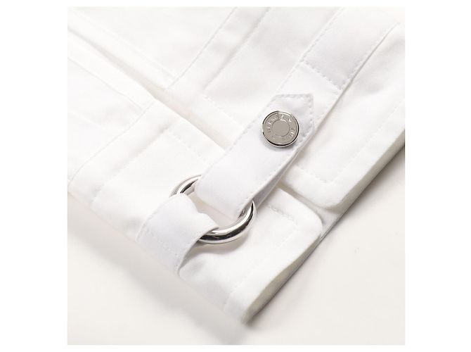 Top de algodón con botones Hermès Celine Blanco - vista 5