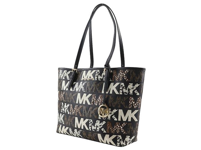 Michael Kors Jet Set Travel PVC Tote Bag Schwarz - Ansicht 2