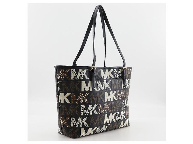 Michael Kors Jet Set Travel PVC Tote Bag Schwarz - Ansicht 3
