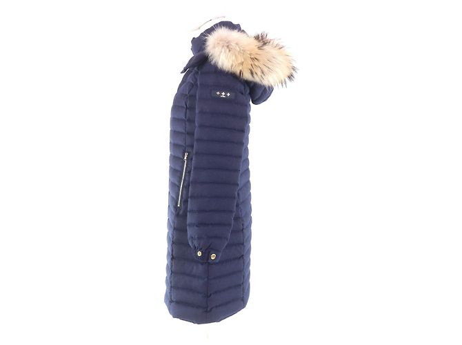 Autre Marque Abrigo de plumas TATRAS CIMA de piel de mapache Azul Azul marino - vista 2