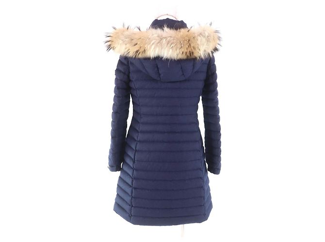 Autre Marque Abrigo de plumas TATRAS CIMA de piel de mapache Azul Azul marino - vista 3