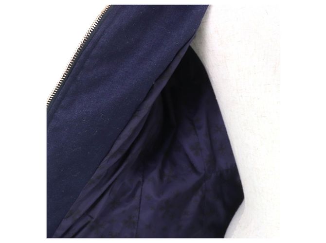 Autre Marque Abrigo de plumas TATRAS CIMA de piel de mapache Azul Azul marino - vista 5