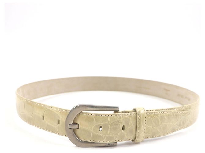 Autre Marque Cintura in coccodrillo Brioni Beige - vista 2