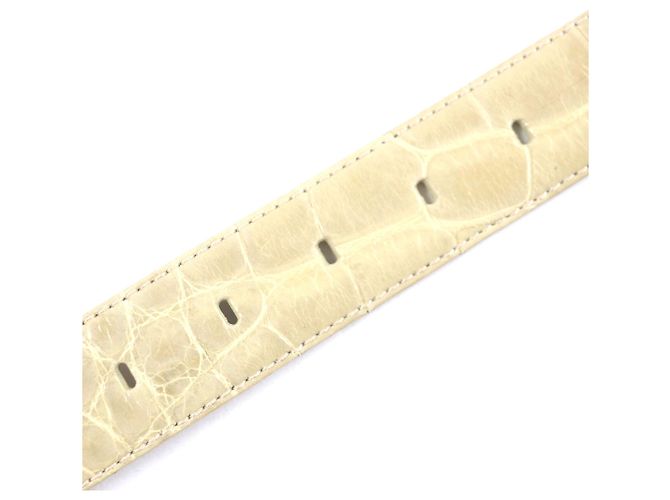 Autre Marque Cintura in coccodrillo Brioni Beige - vista 7