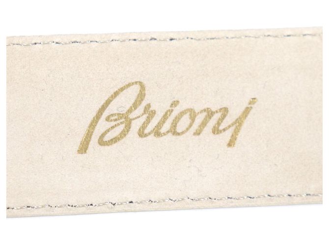 Autre Marque Cintura in coccodrillo Brioni Beige - vista 9