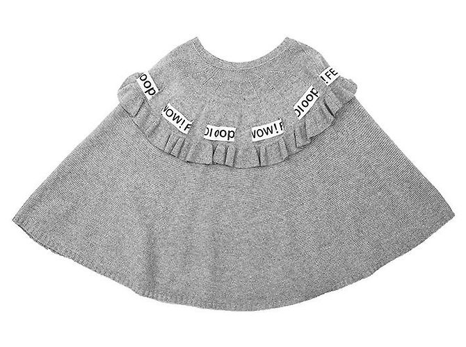 Fendi WOW! OOPS! Capa de mezcla de lana Gris - vista 13