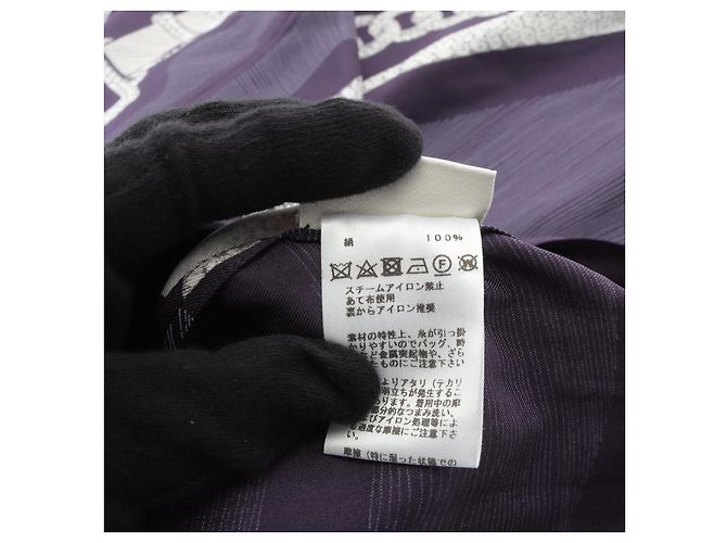 Vestido de seda Etude pour une Parure de Gala de Hermès Multicolor Púrpura - vista 4