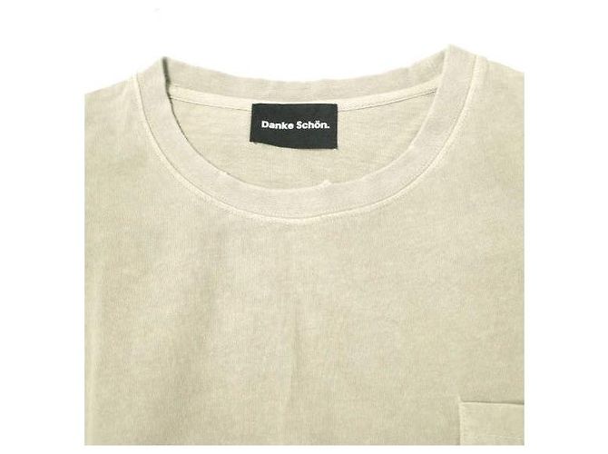 Autre Marque Camiseta de algodão com corante reativo Danke Schon WEB&DEPOT Limited Bege - vista 5