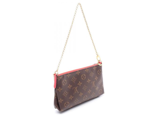 Clutch Pallas Monogram Louis Vuitton borsa 2 in 1 Marrone Rosso - vista 2