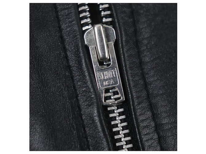 Autre Marque Chaqueta de cuero Schott LONG ISLAND Negro - vista 6