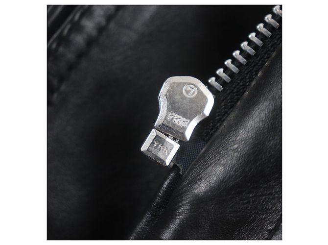 Autre Marque Chaqueta de cuero Schott LONG ISLAND Negro - vista 7
