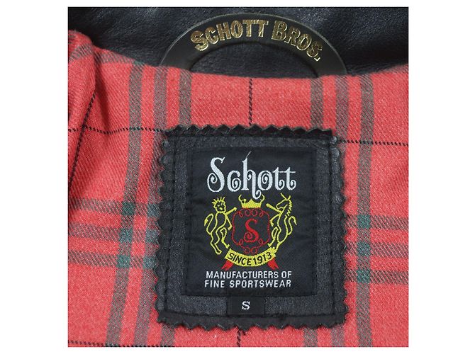 Autre Marque Chaqueta de cuero Schott LONG ISLAND Negro - vista 8