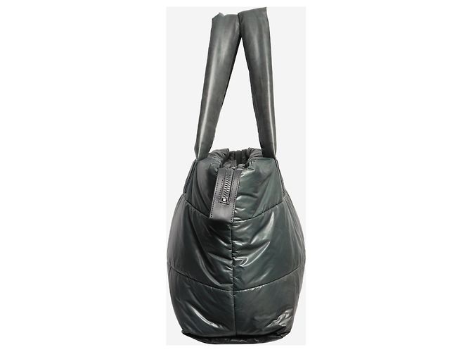 Chanel Borsa tote in nylon cocoon 2008 grigio-verde - vista 2