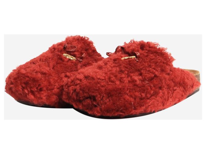 Tory Burch Smoked paprika shearling mules - size EU 36.5 - view 2