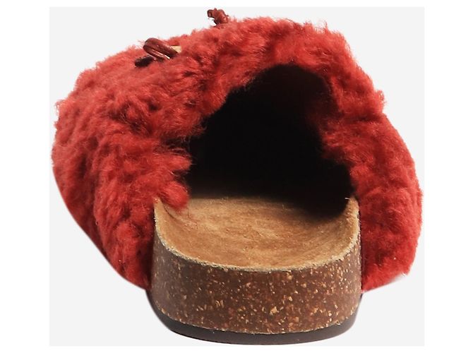 Tory Burch Smoked paprika shearling mules - size EU 36.5 - view 3