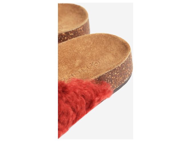 Tory Burch Smoked paprika shearling mules - size EU 36.5 - view 5