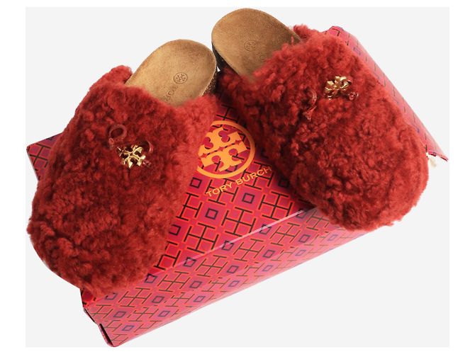 Tory Burch Smoked paprika shearling mules - size EU 36.5 - view 6