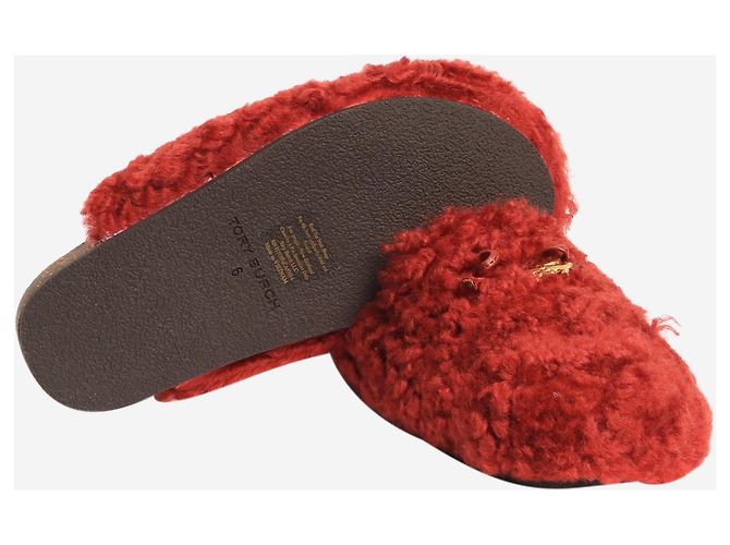 Tory Burch Smoked paprika shearling mules - size EU 36.5 - view 7