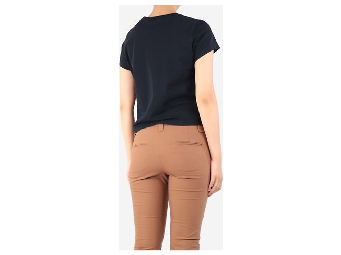 Alexander Wang Camiseta negra cropped con logo - talla S Negro - vista 2