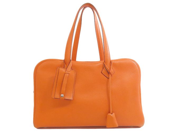 Borsa tote Victoria Elan Hermès Arancione - vista 11