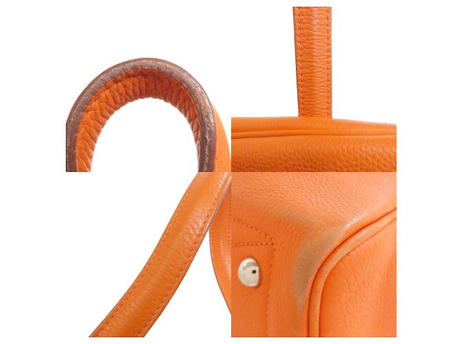 Borsa tote Victoria Elan Hermès Arancione - vista 9