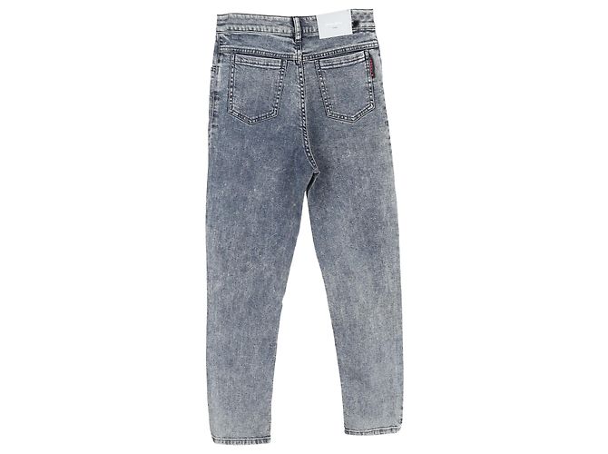 Jeans boyfriend Miu Miu en lavado claro gris en algodón azul Azul claro - vista 2