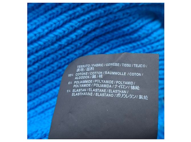 Everyday Balenciaga V-Ausschnitt Pullover aus blauer Baumwolle - Ansicht 6