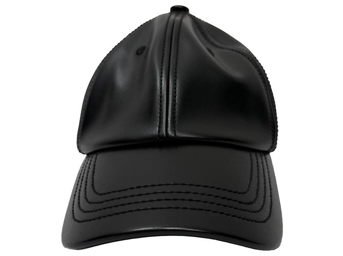 Cappellino da baseball Acne Studios in pelle sintetica nera - vista 2