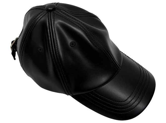 Cappellino da baseball Acne Studios in pelle sintetica nera - vista 5
