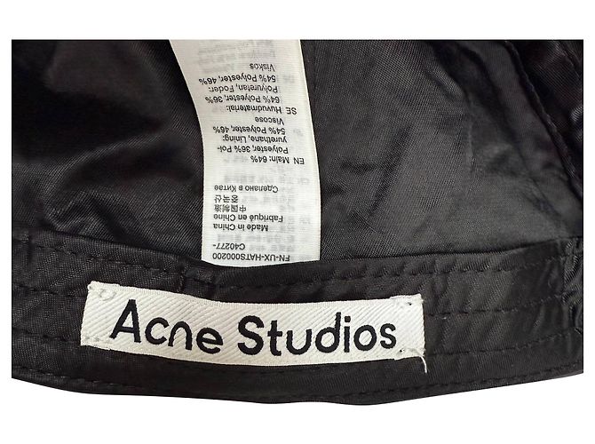 Cappellino da baseball Acne Studios in pelle sintetica nera - vista 7