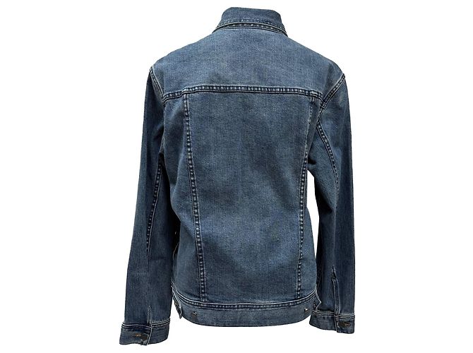 Apc Chaqueta abotonada A.P.C. con bolsillos en el pecho en denim azul - vista 3