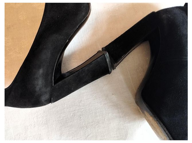 Karl Lagerfeld Décolleté in Pelle Nero - vista 15