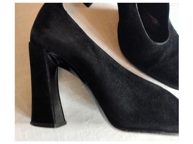 Karl Lagerfeld Décolleté in Pelle Nero - vista 7