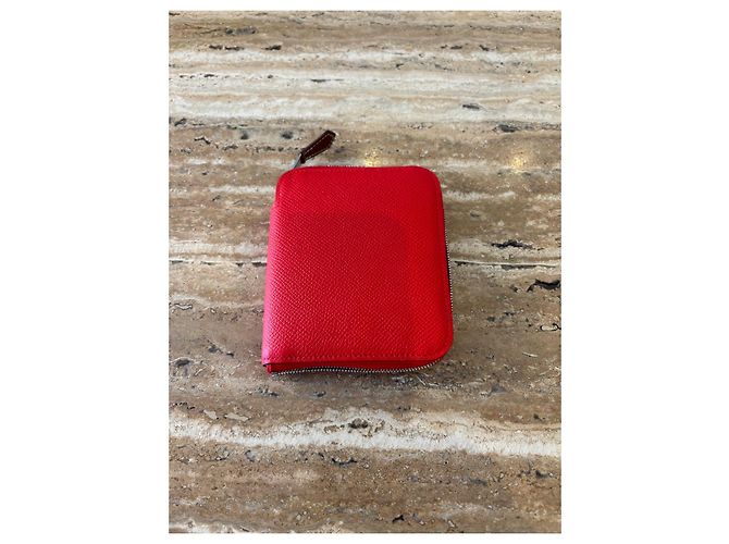 Silk In Cartera de seda roja Hermès - vista 2