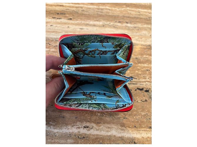 Silk In Cartera de seda roja Hermès - vista 3
