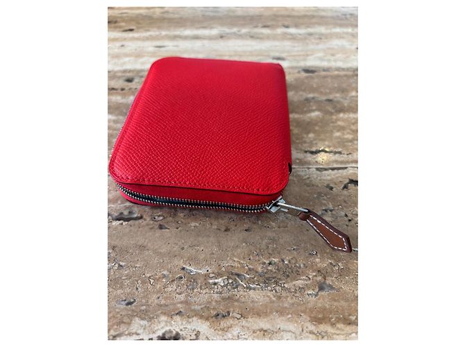 Silk In Cartera de seda roja Hermès - vista 4