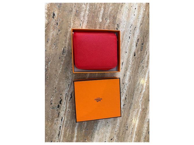 Silk In Cartera de seda roja Hermès - vista 5