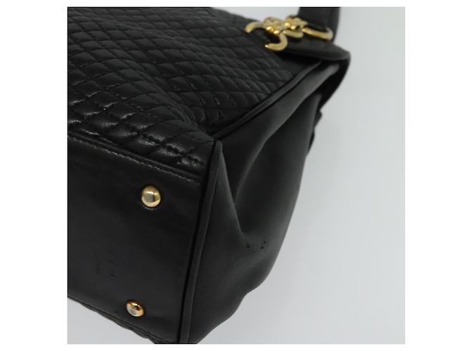 BALLY Borsa a Spalla in Pelle Trapuntata con Catena Nera Oro Auth BA4040 Nero D'oro - vista 11