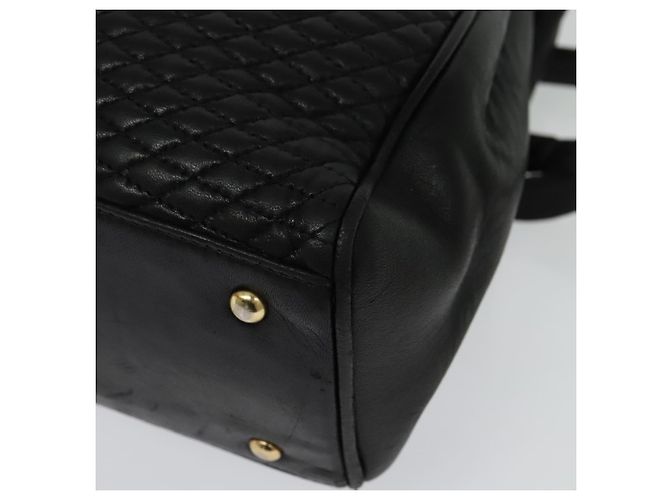 BALLY Borsa a Spalla in Pelle Trapuntata con Catena Nera Oro Auth BA4040 Nero D'oro - vista 13