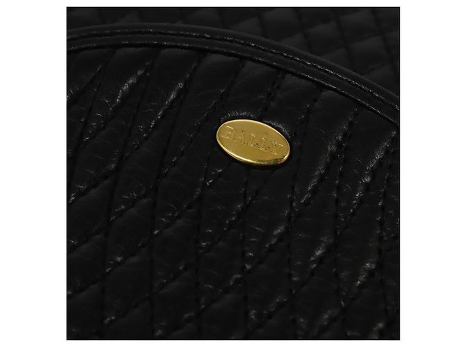 BALLY Borsa a Spalla in Pelle Trapuntata con Catena Nera Oro Auth BA4040 Nero D'oro - vista 14