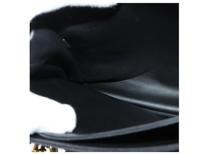 BALLY Borsa a Spalla in Pelle Trapuntata con Catena Nera Oro Auth BA4040 Nero D'oro - vista 19