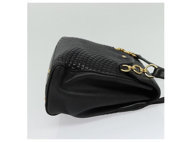BALLY Borsa a Spalla in Pelle Trapuntata con Catena Nera Oro Auth BA4040 Nero D'oro - vista 5
