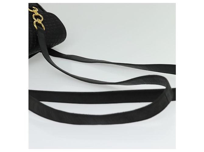 BALLY Borsa a Spalla in Pelle Trapuntata con Catena Nera Oro Auth BA4040 Nero D'oro - vista 7
