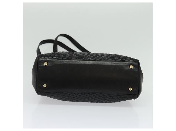 BALLY Borsa a Spalla in Pelle Trapuntata con Catena Nera Oro Auth BA4040 Nero D'oro - vista 9