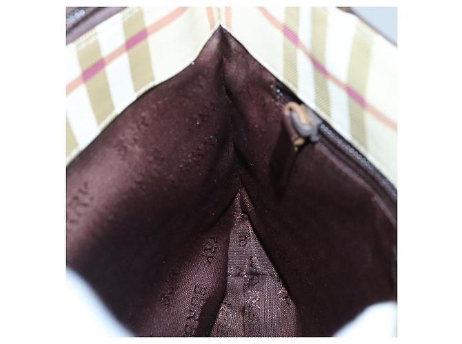 Borsa a mano in PVC beige con motivo Nova Check di BURBERRY Argento Auth ki5862 - vista 10
