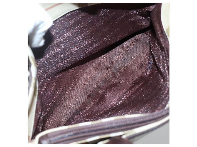 Borsa a mano in PVC beige con motivo Nova Check di BURBERRY Argento Auth ki5862 - vista 14