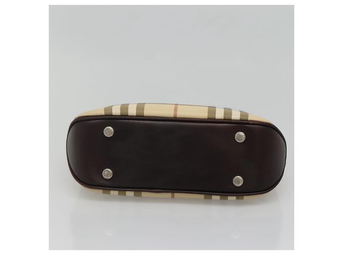 Borsa a mano in PVC beige con motivo Nova Check di BURBERRY Argento Auth ki5862 - vista 22